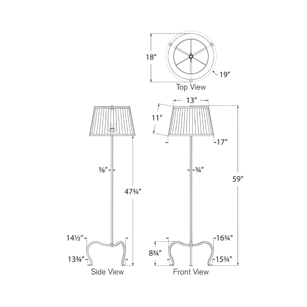 Floor Lamps Albert Petite Tri-Leg Floor Lamp