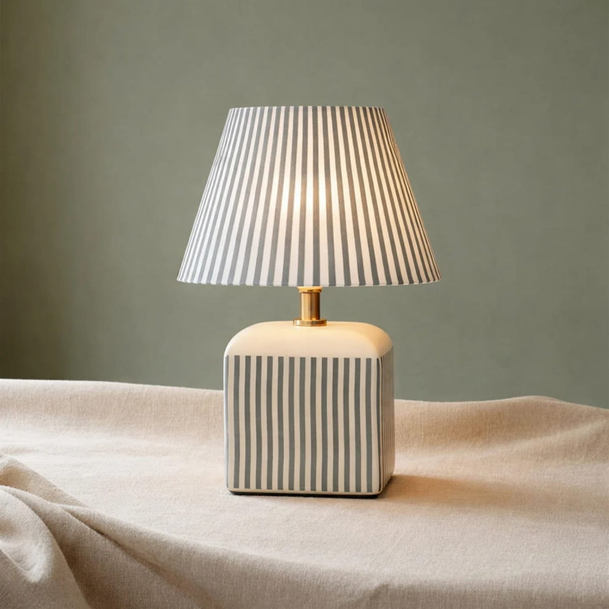 Table Lamps Amaris Ceramic Striped Table Lamp