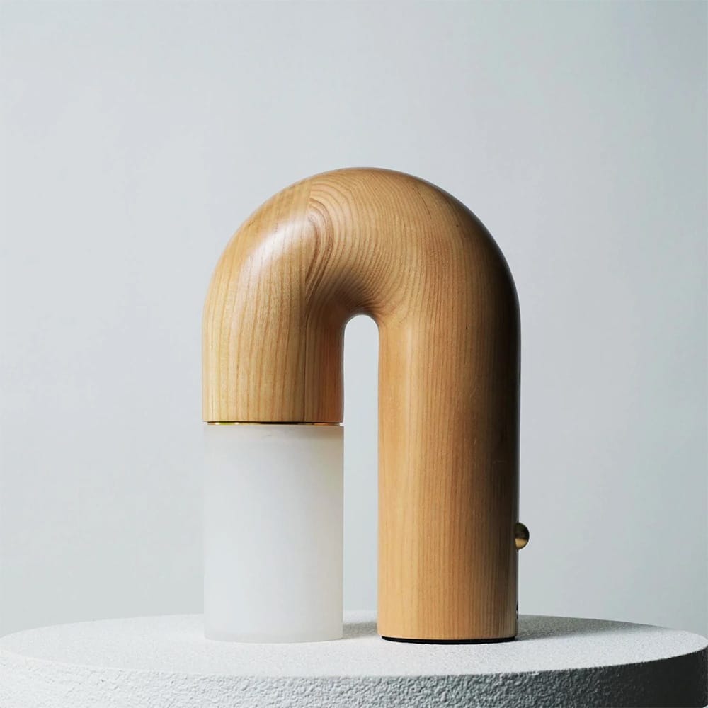 Table Lamps Arch Wood Touch Table Lamp