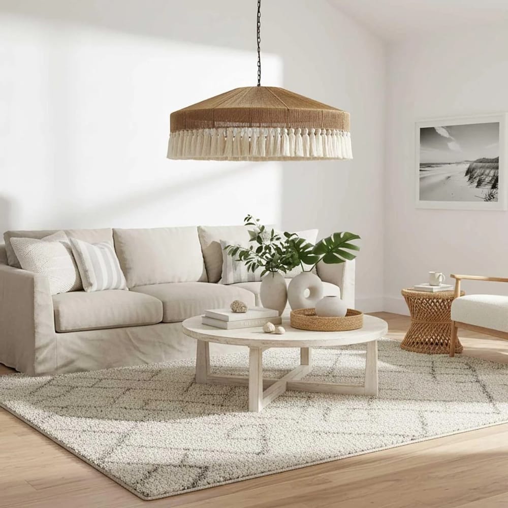 Interior Pendant Arignon Raffia Peper and Cotton Ceiling Pendant
