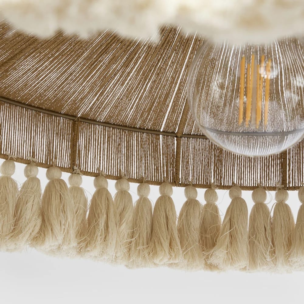 Interior Pendant Arignon Raffia Peper and Cotton Ceiling Pendant