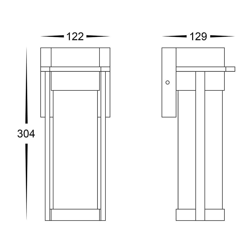 Exterior Wall Light Ashton Galvanised Iron Black Wall Light