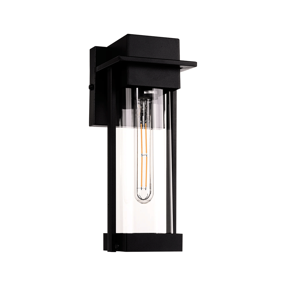 Exterior Wall Light Ashton Galvanised Iron Black Wall Light