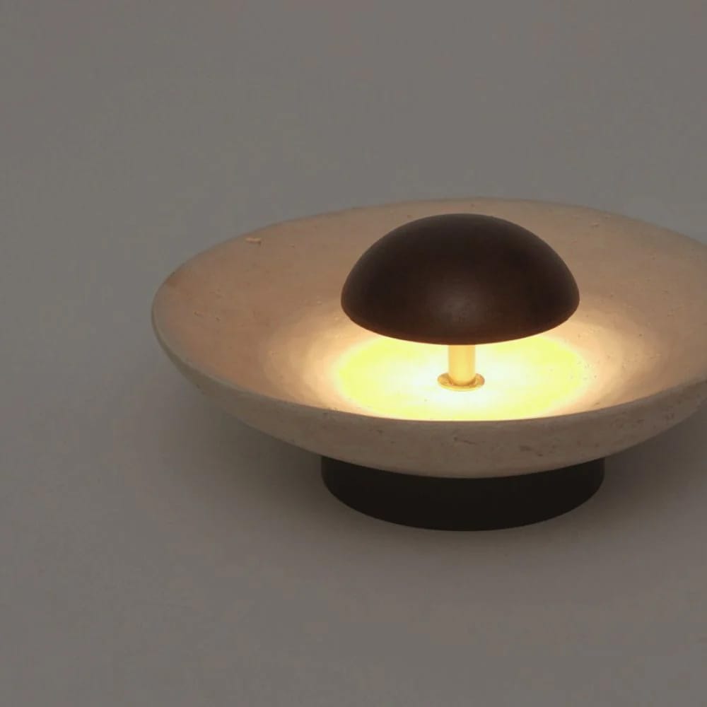 Interior Wall Light / Sconce Aska Natural Stone & Wood Wall Sconce