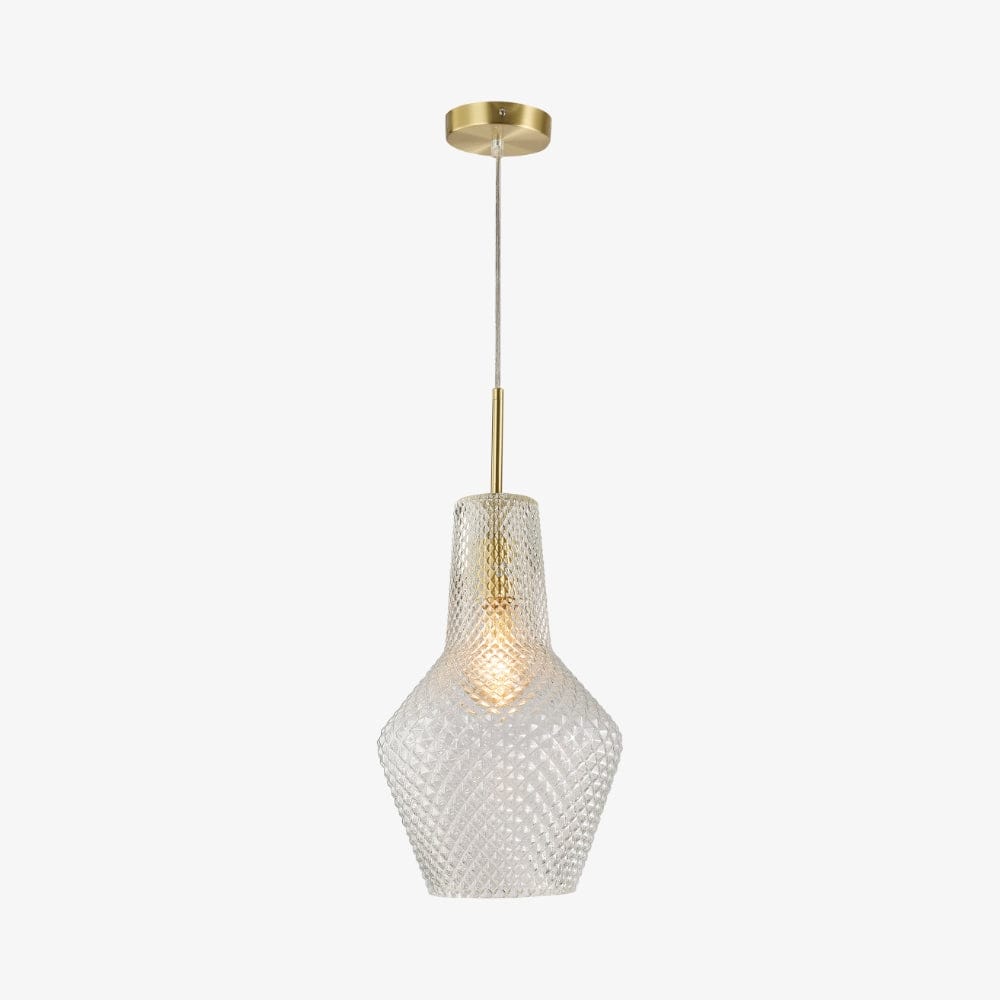Interior Pendant Avian Diamond Cut Glass 1 Light Pendant