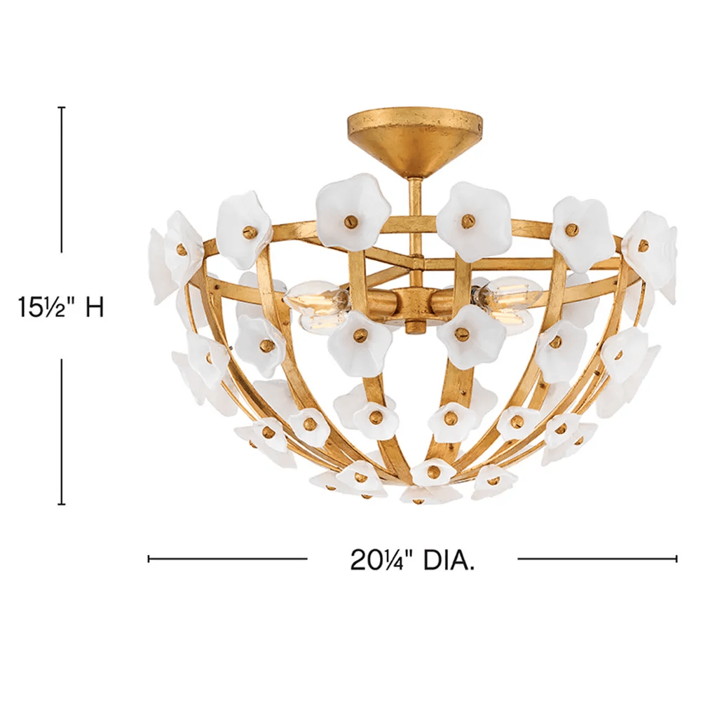 Interior Flush & Semi Flush Azalea Semi-Flush Mount