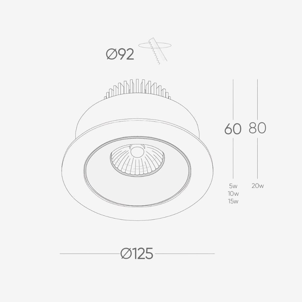 Recessed B139LX Down Light - Adjustable