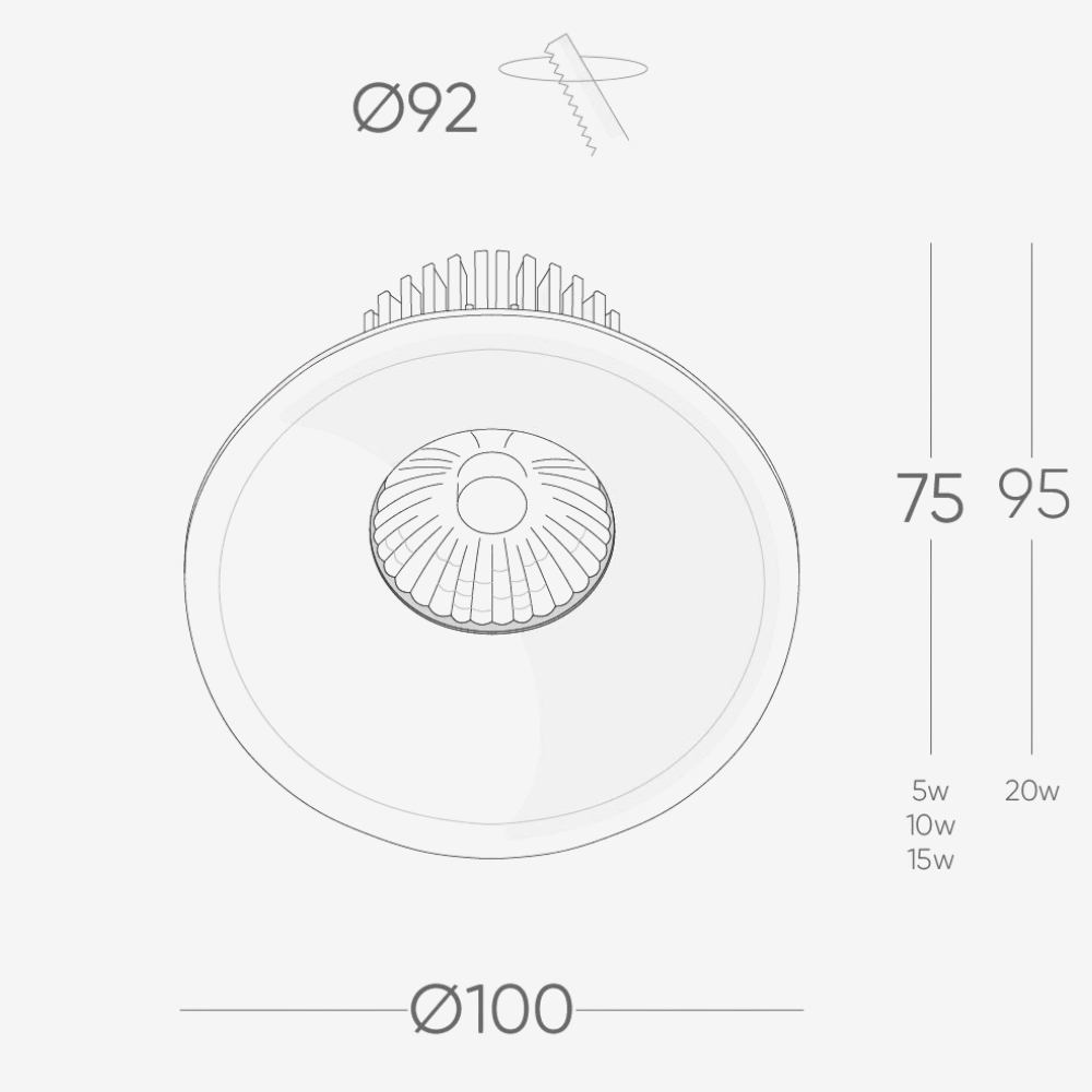 Recessed B236IP Down Light