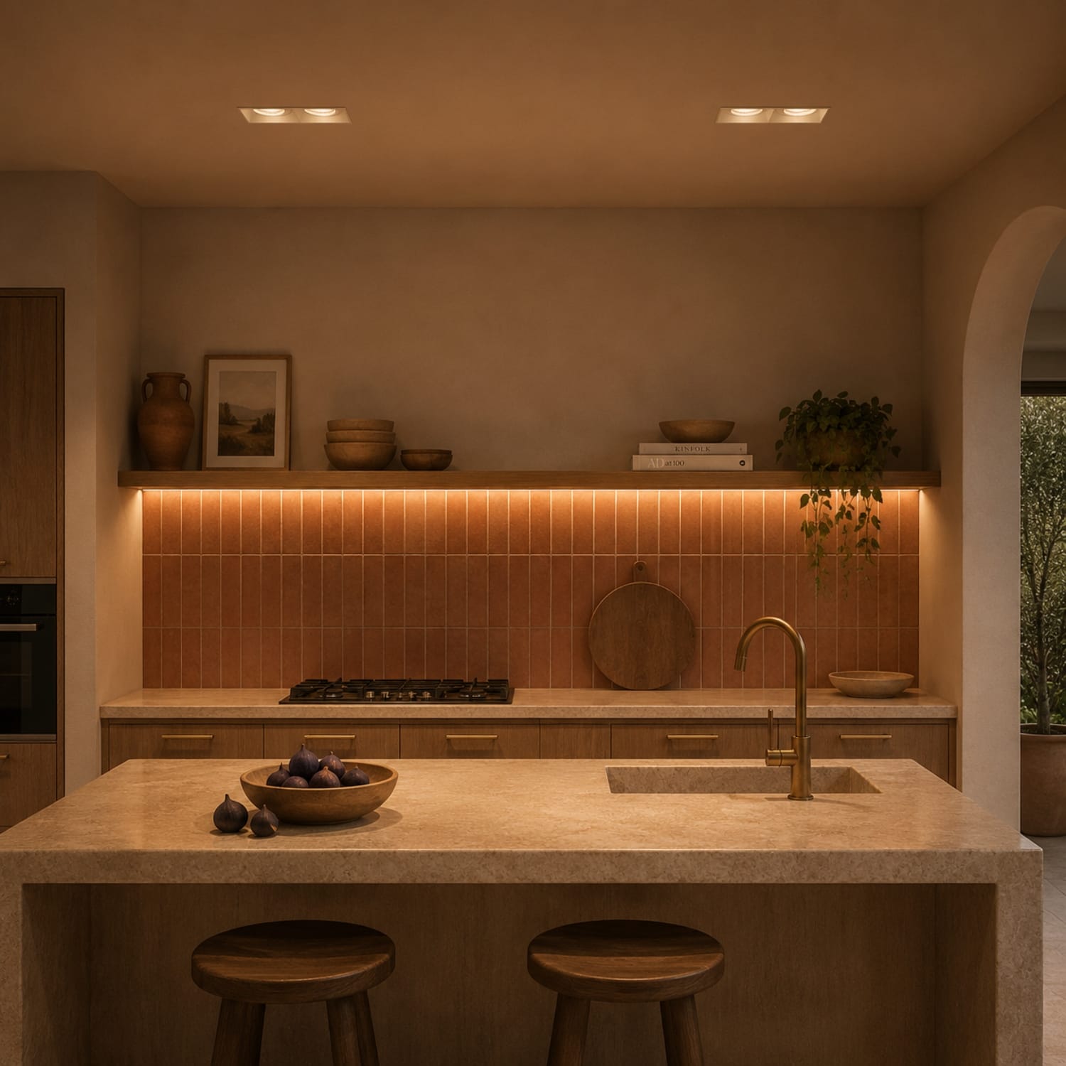 Recessed Blanco Twin Adjustable Downlight