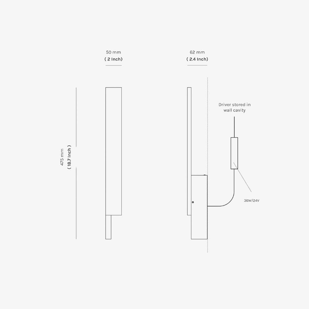 Interior Wall Light / Sconce Bloc Wall Sconce Polished