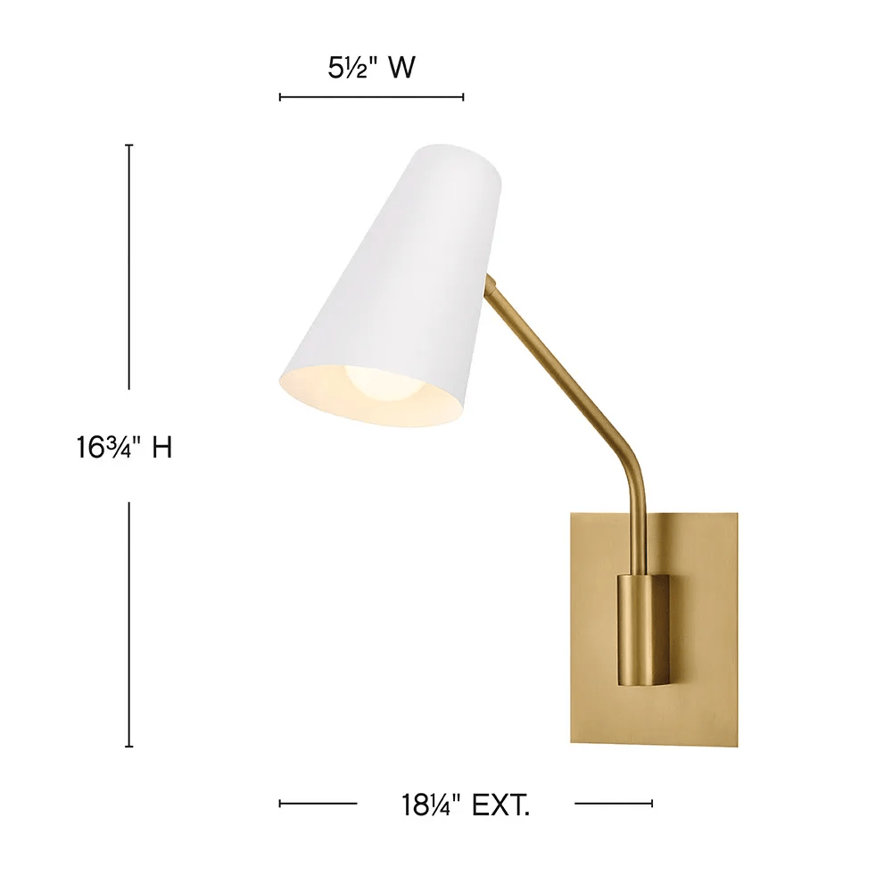 Bedside Wall Lights Bray 1L Swing Arm Single Light Sconce