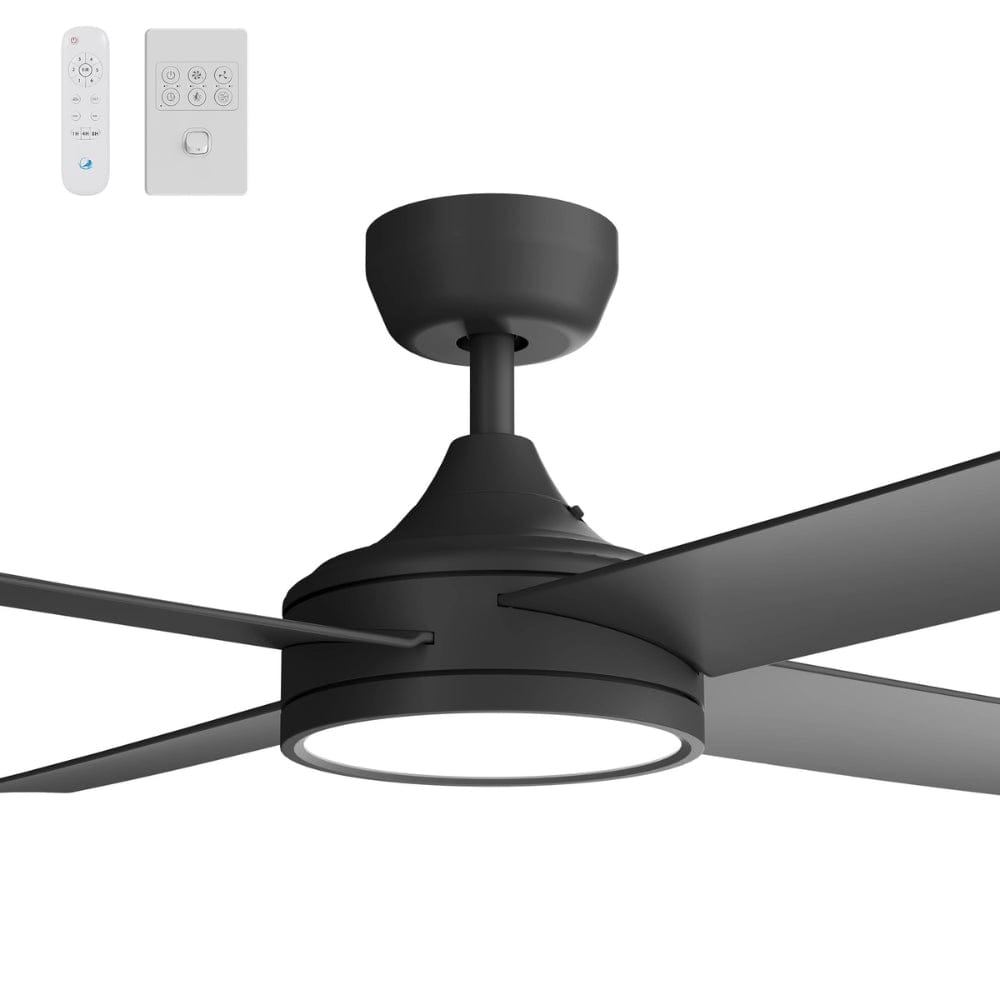 With Light Breeze Silent Pro DC Ceiling Fan Black with Light