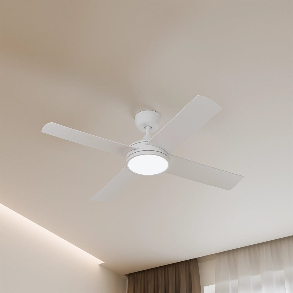 With Light Breeze Silent Pro DC Ceiling Fan White with Light