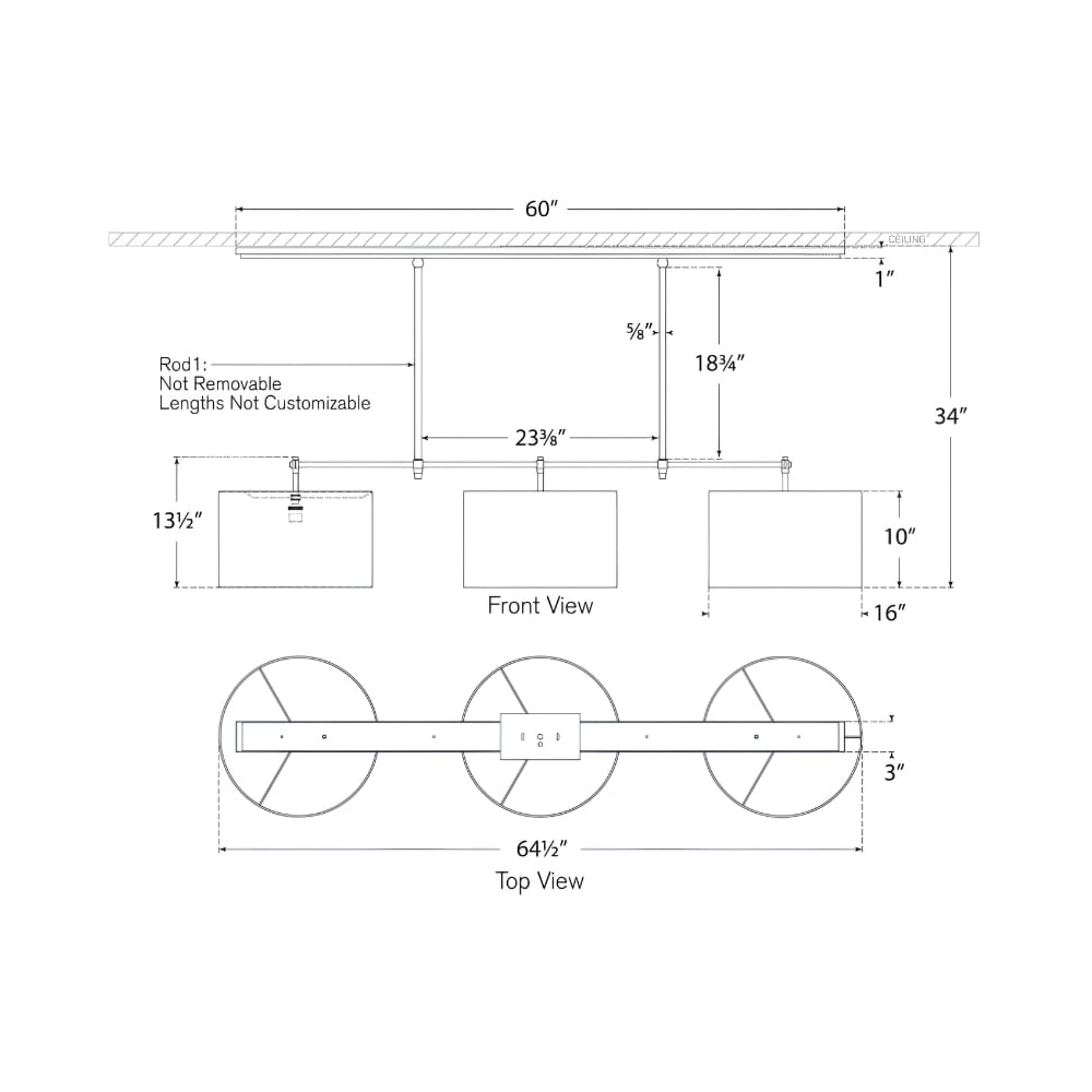 Linear Pendant Bryant Large Billiard