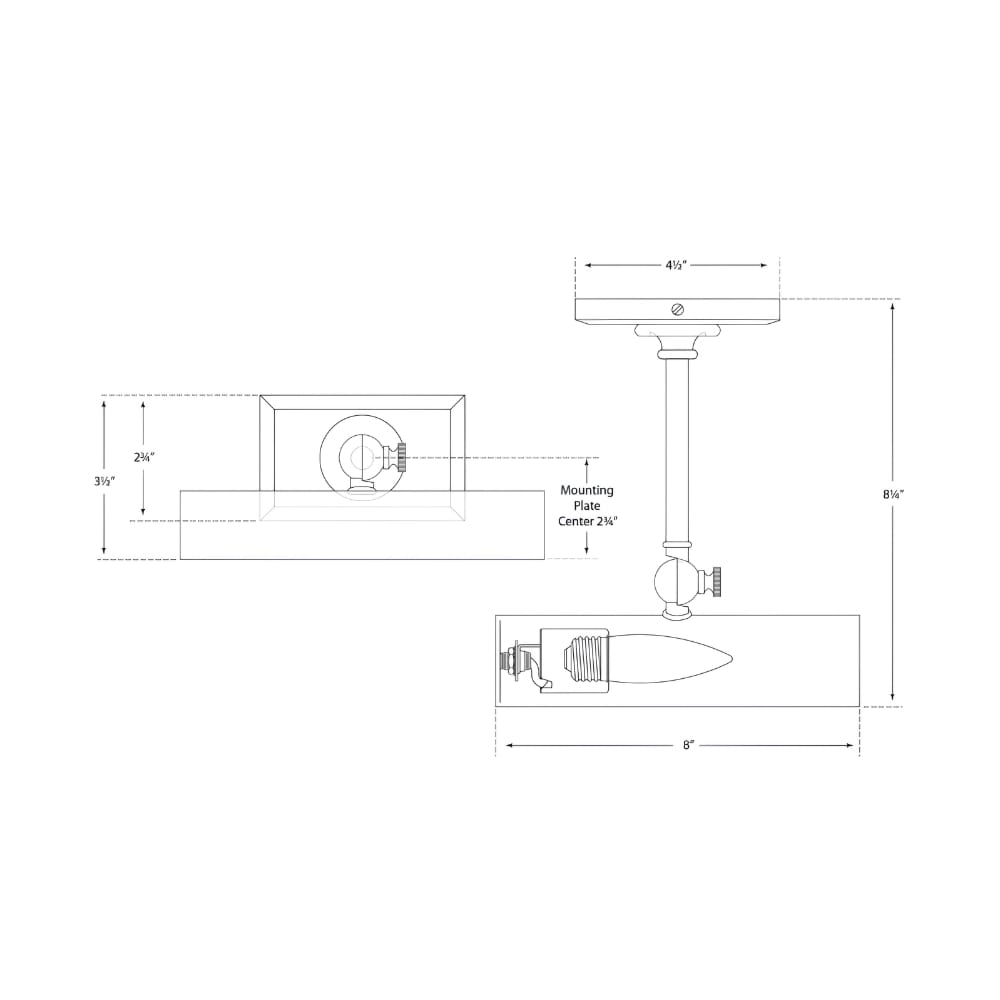 Picture Lights Cabinet Maker's Picture Light 8"