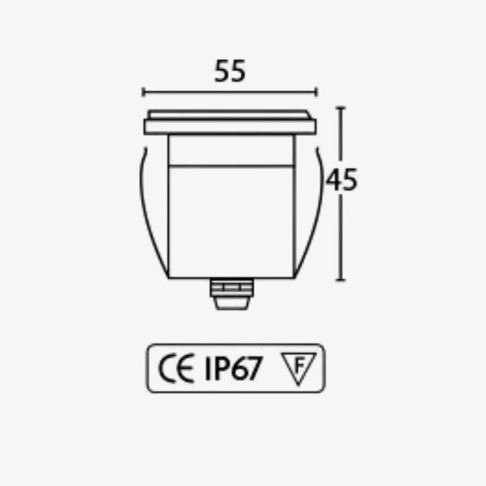Exterior Wall Light Cable Recessed In-ground/Deck/Wall/Step Light