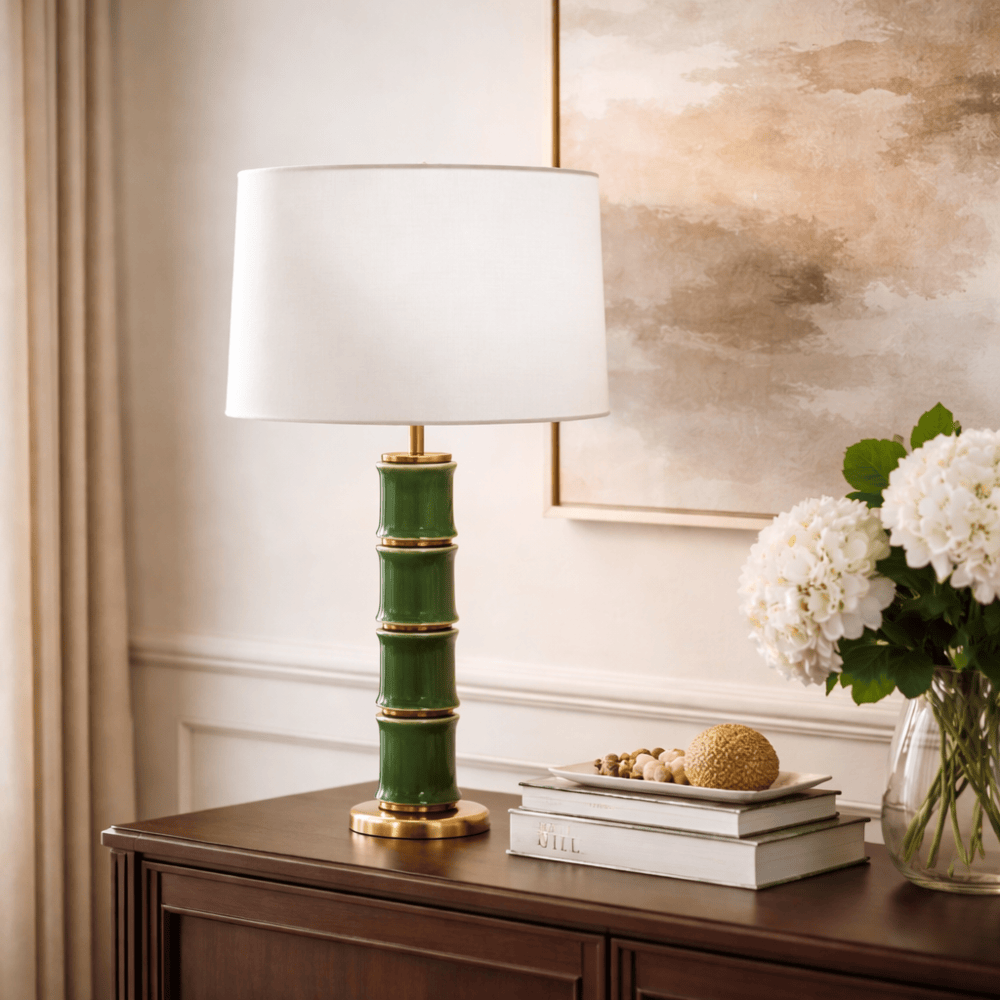 Table Lamps Ceramic Bamboo Design Table Lamp and Shade