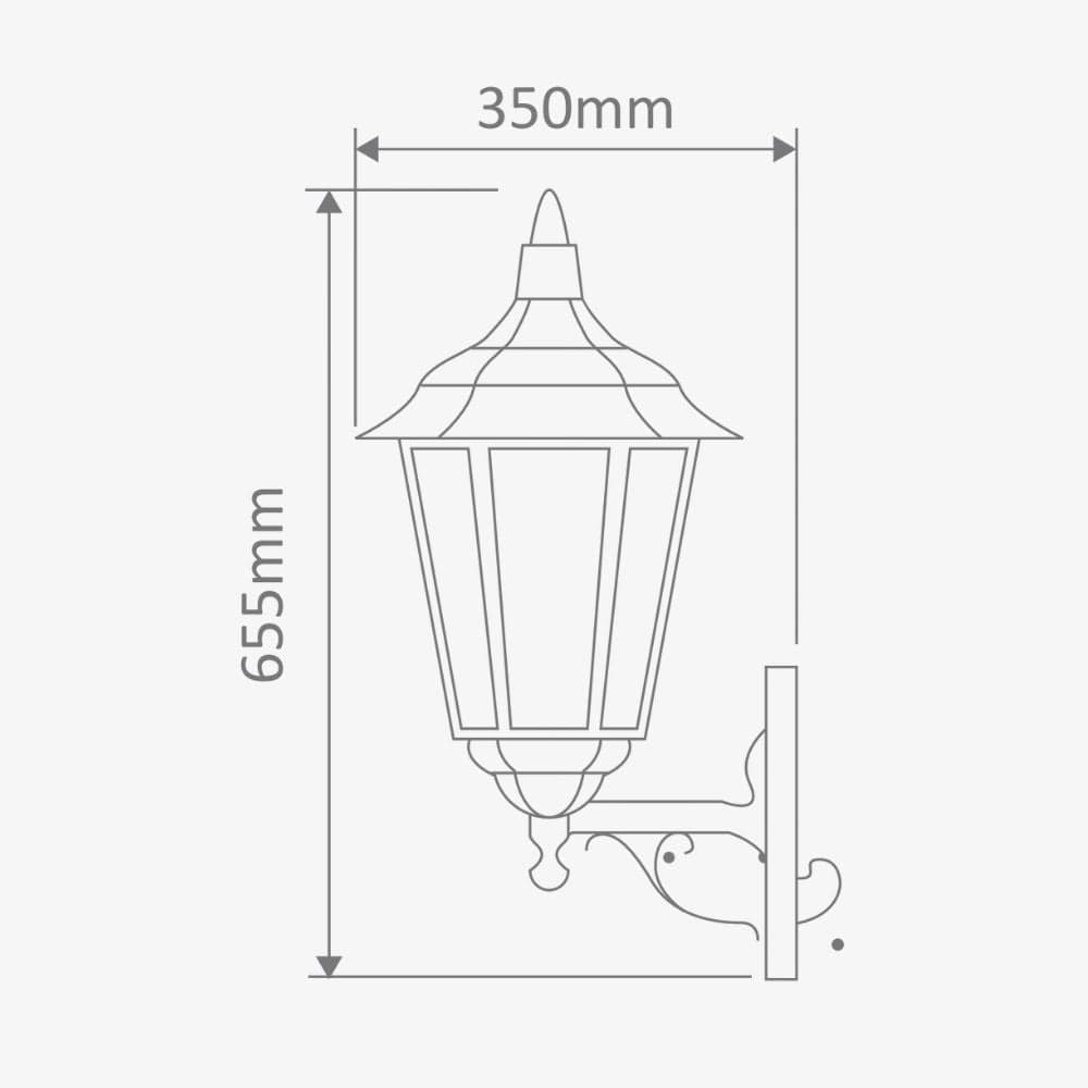Exterior Wall Light Chester Large Upward Wall Light