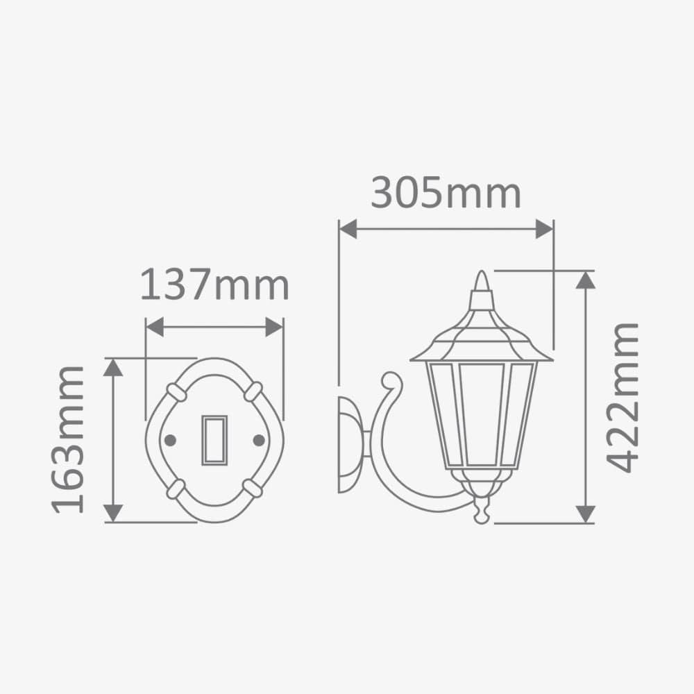 Exterior Wall Light Chester Upward Wall Light