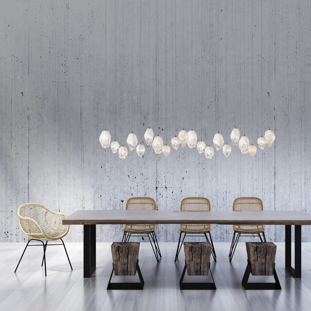 Linear Pendant Chrysalis 10 Light Mixed Crystal Linear Pendant