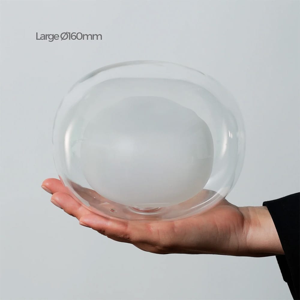 Interior Wall Light / Sconce Cielo Hand Blown Double Glass Orb Wall Light