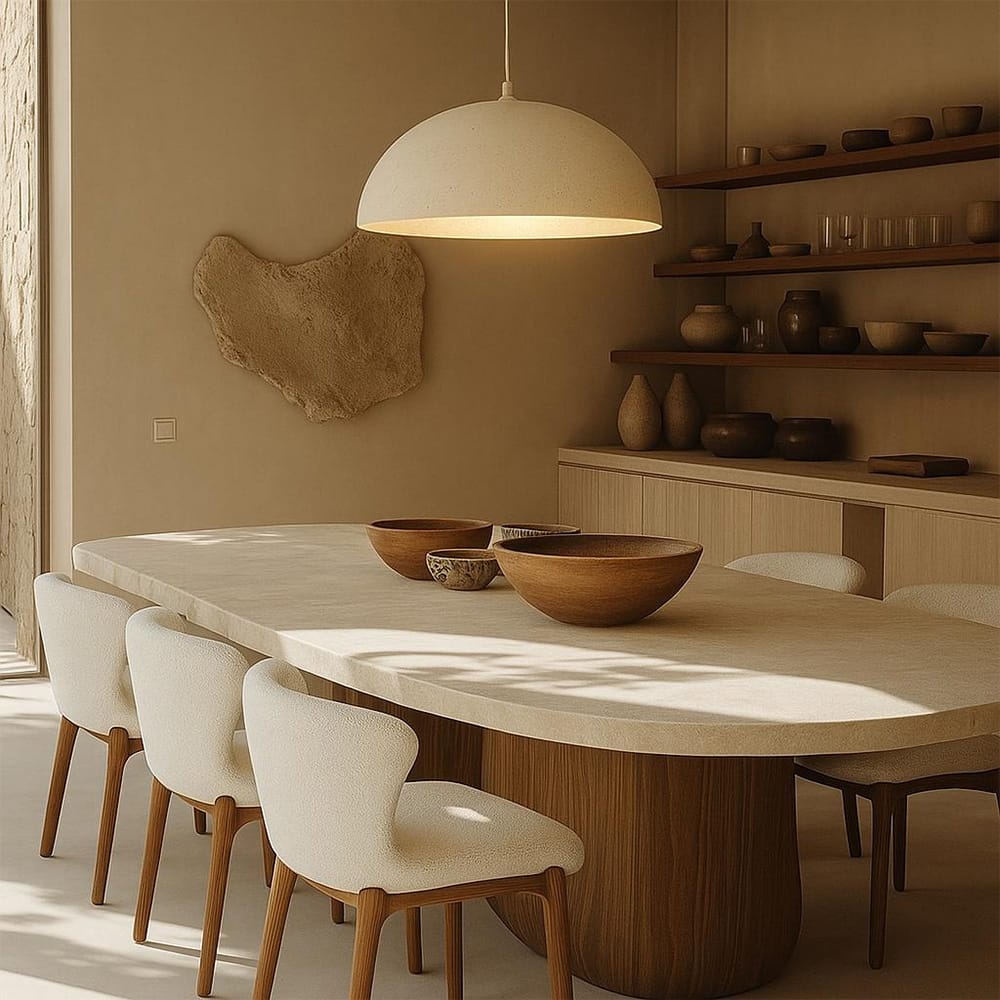 Interior Pendant Clay Dome Stone Concrete Pendant Light