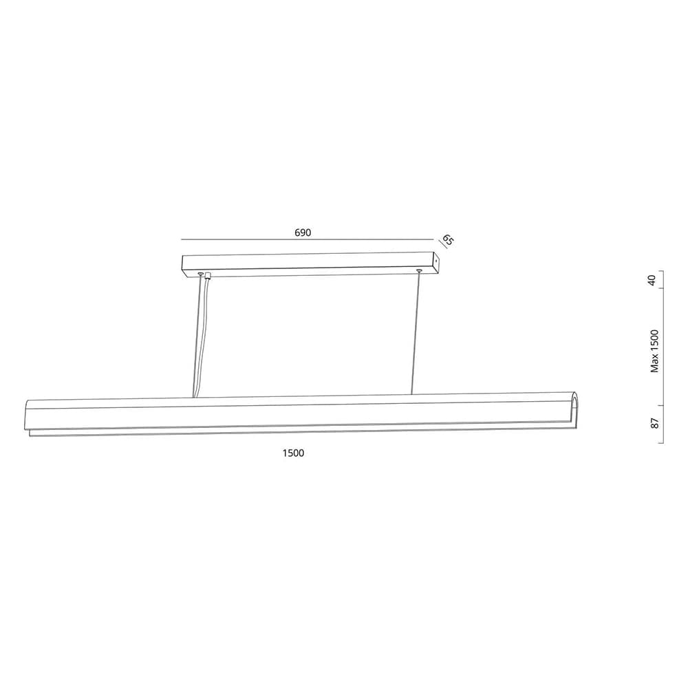 Linear Pendant Clay Linear Plaster Pendant Light