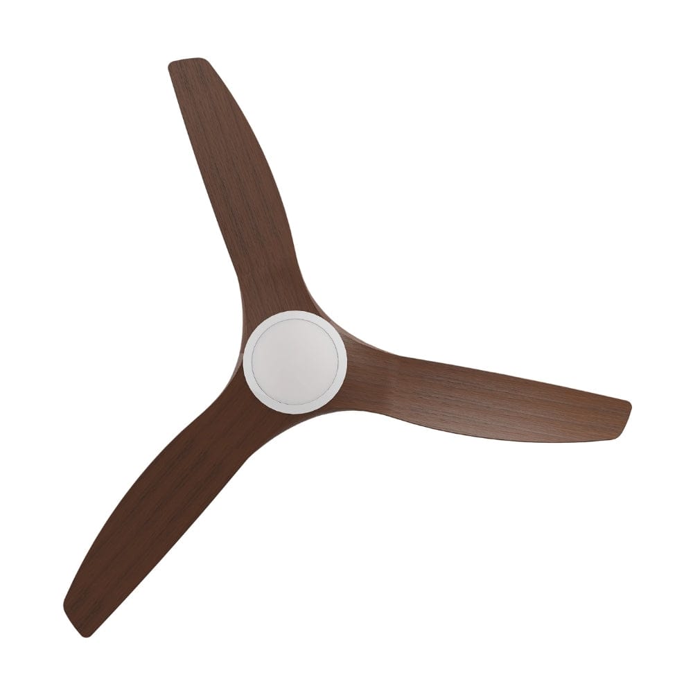 With Light ClouldFan Smart DC Ceiling Fan White with Koa Blades - With Light