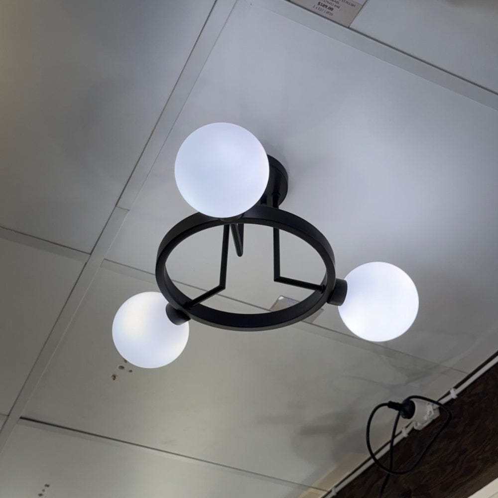 Interior Flush & Semi Flush Clybourn 3L Semi Flush Mount - Midnight Black - CLEARANCE (Ex-display)