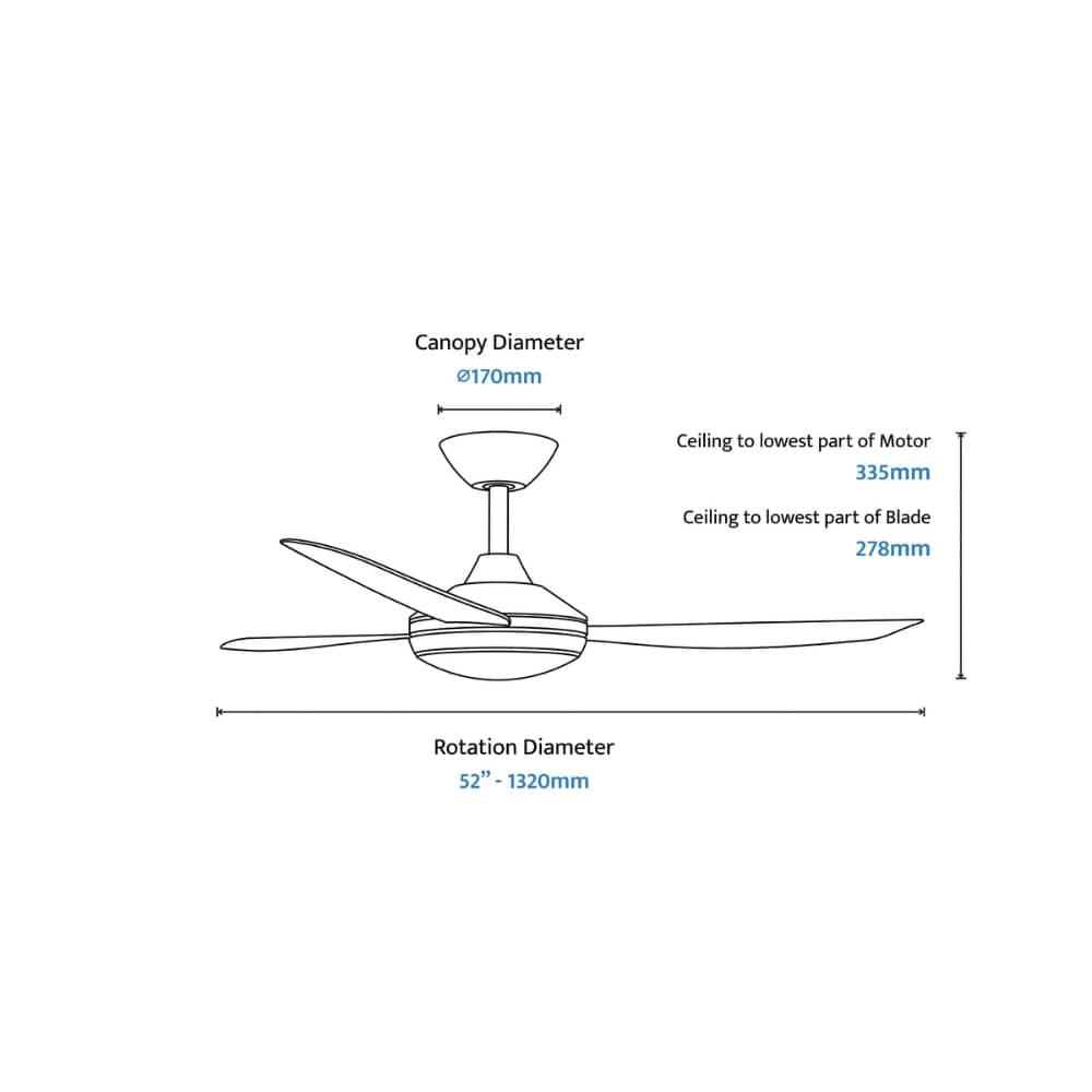 With Light Condor DC Ceiling Fan White - With Light