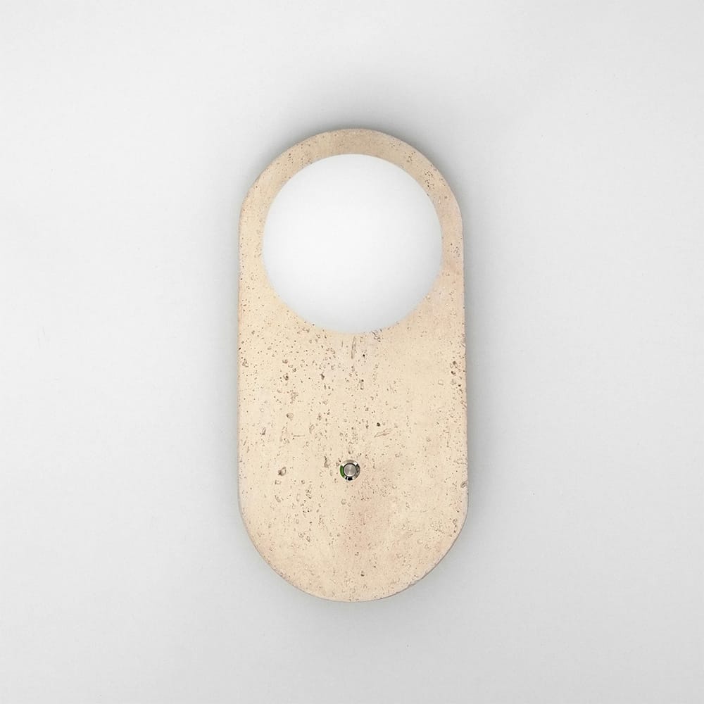 Bedside Wall Lights Cora Travertine Orb Wall Light