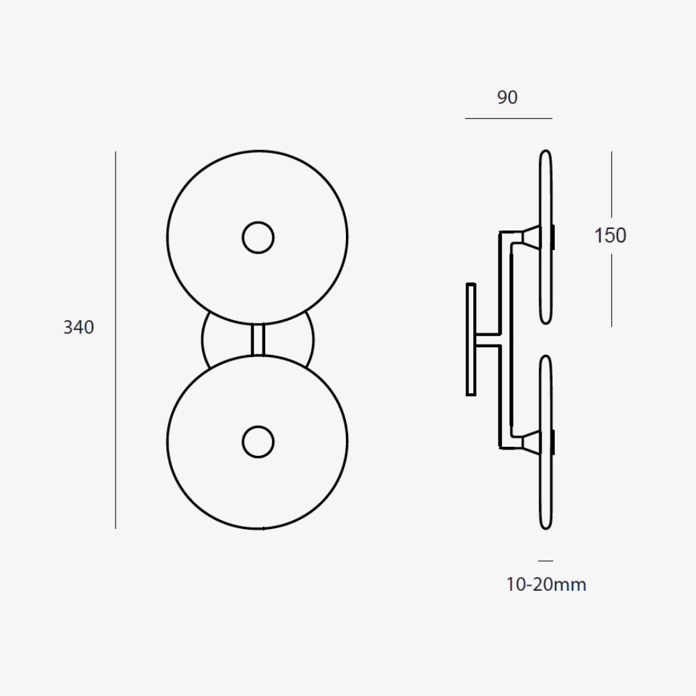 Exterior Wall Light Coral Duo Rod Wall Sconce