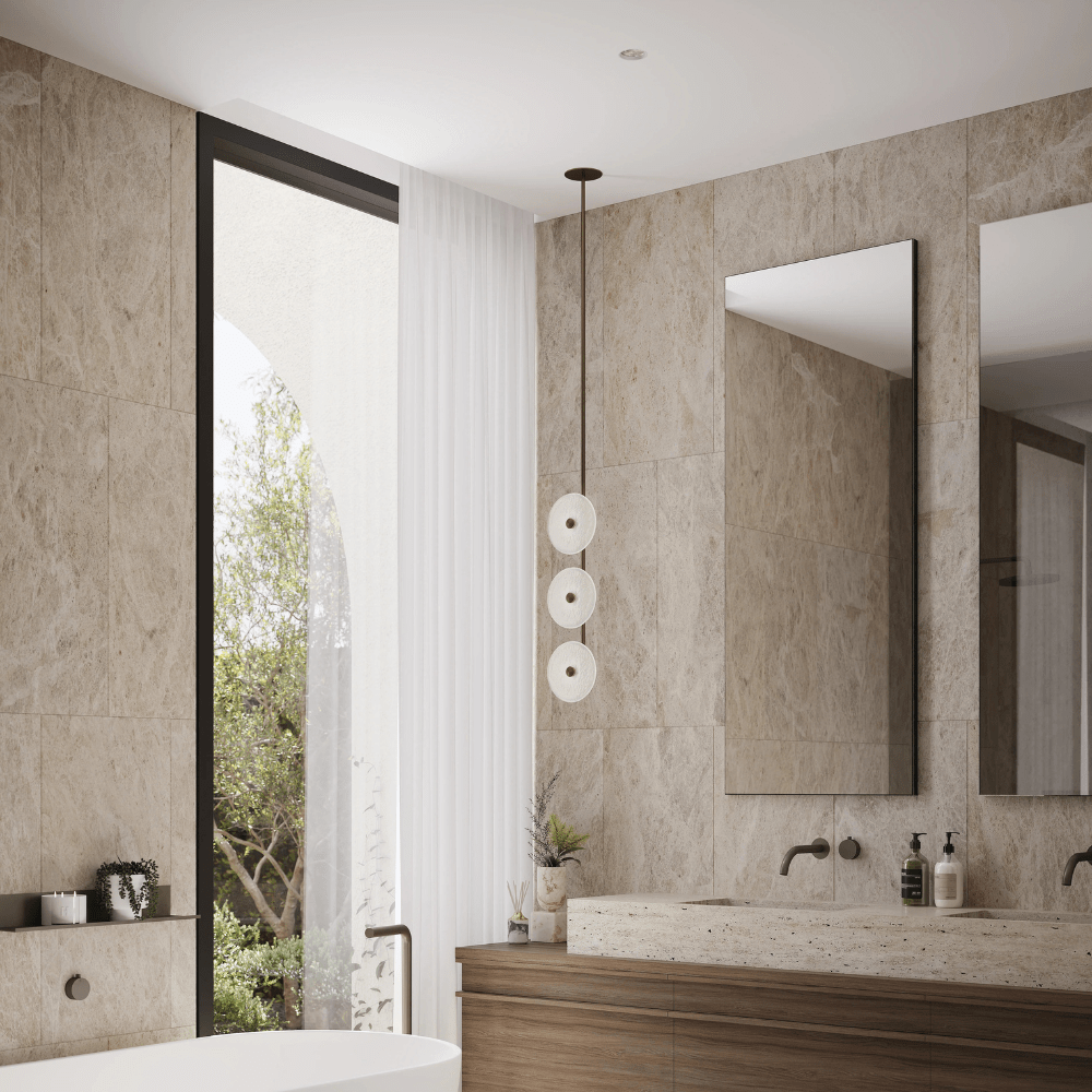 Exterior Pendant Coral Trio - Pendant Light Centered