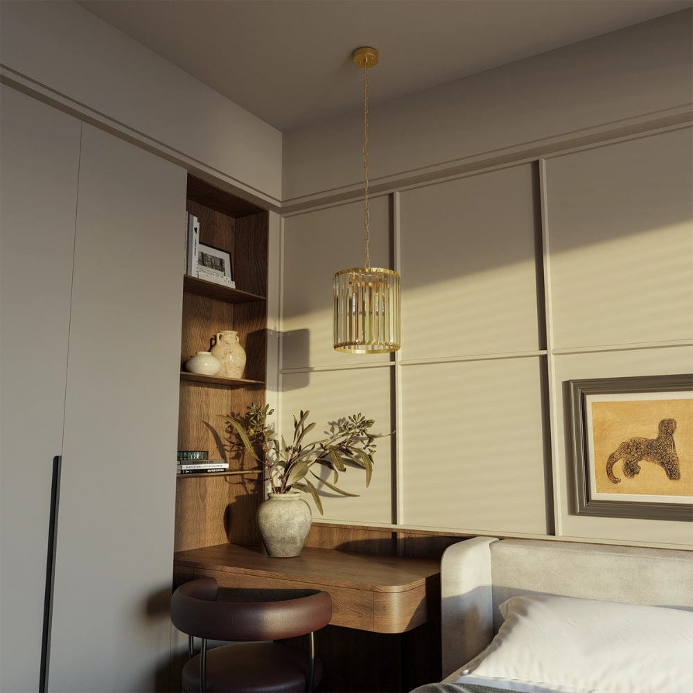 Interior Pendant Crane Modern Luxe Crystal Pendant
