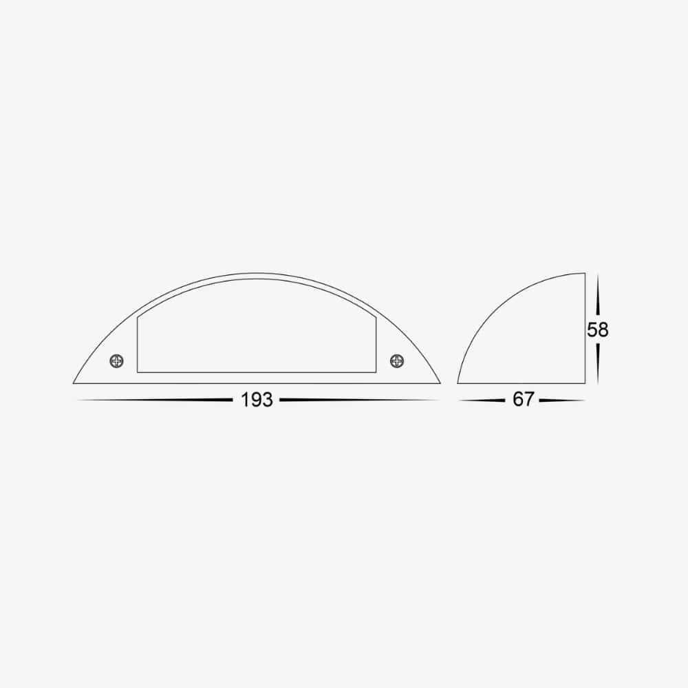 Exterior Step Light Curva 7.5W LED Step Light - 12V