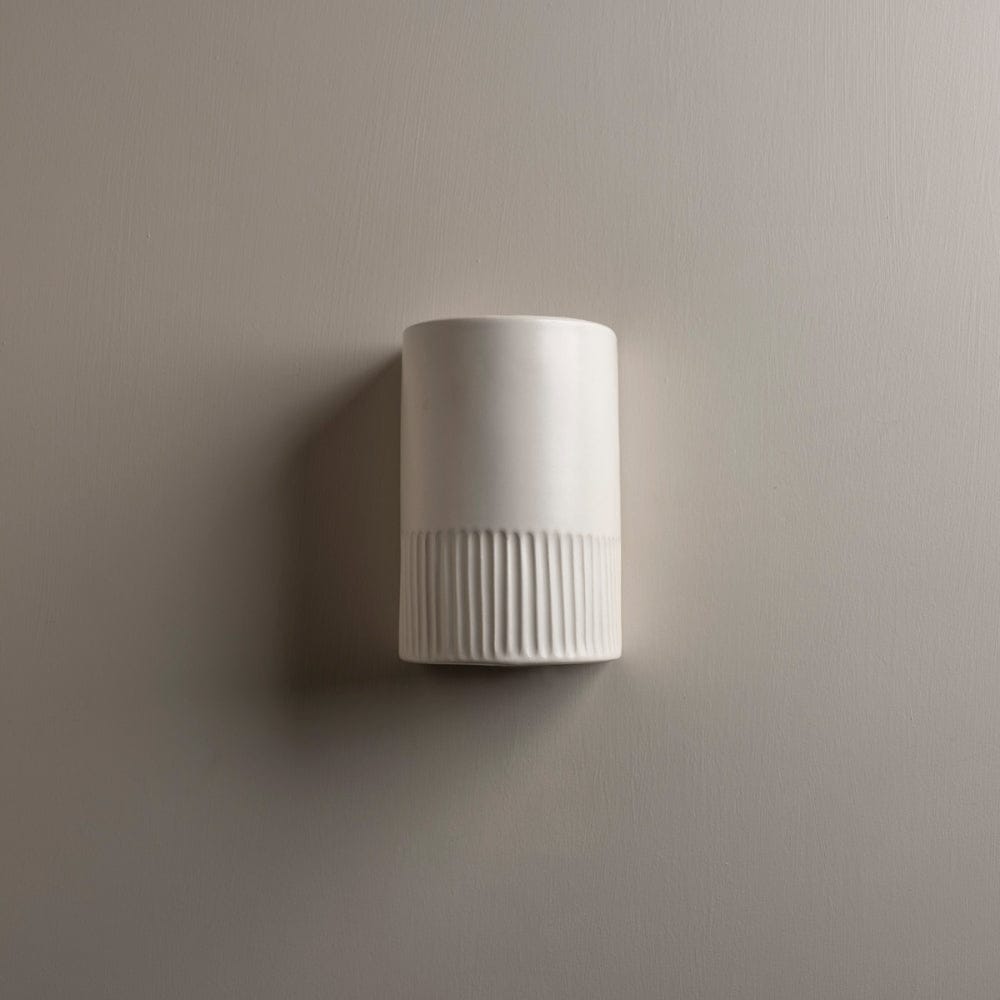 Exterior Wall Light Day Short Exterior Wall Light in Eggshell White