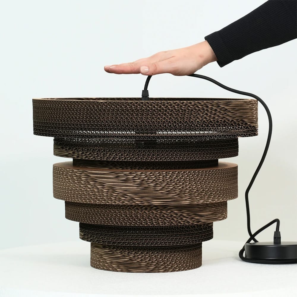 Dune Recycled Cardboard Pendant Light