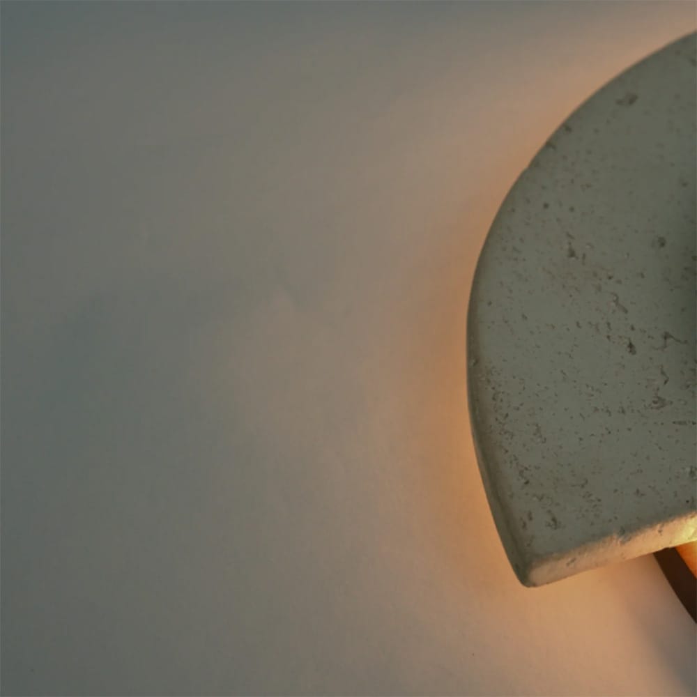 Interior Wall Light / Sconce Eclipse Natural Stone & Wood Wall Light