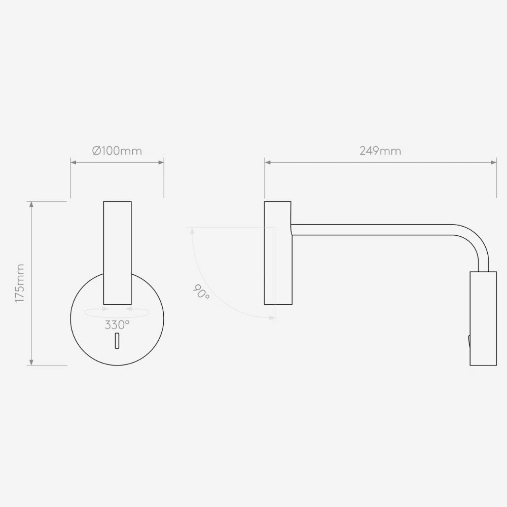 Bedside Wall Lights Enna LED Wall Light