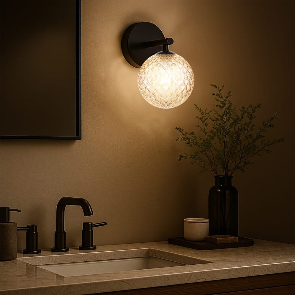 Interior Wall Light / Sconce Felton 1-Light Wall Light - Black