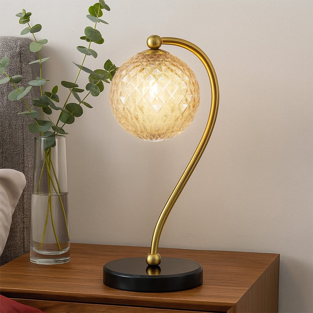 Table Lamps Felton Table Lamp Black Marble