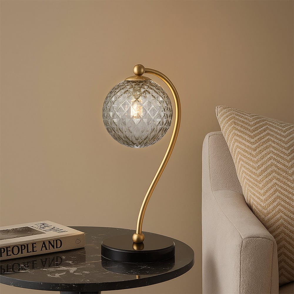 Table Lamps Felton Table Lamp Black Marble