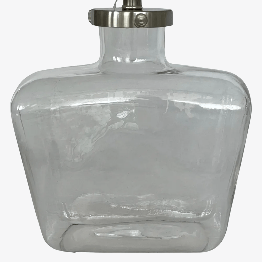 Table Lamps Fillable Bottle Lamp with Linen Shade