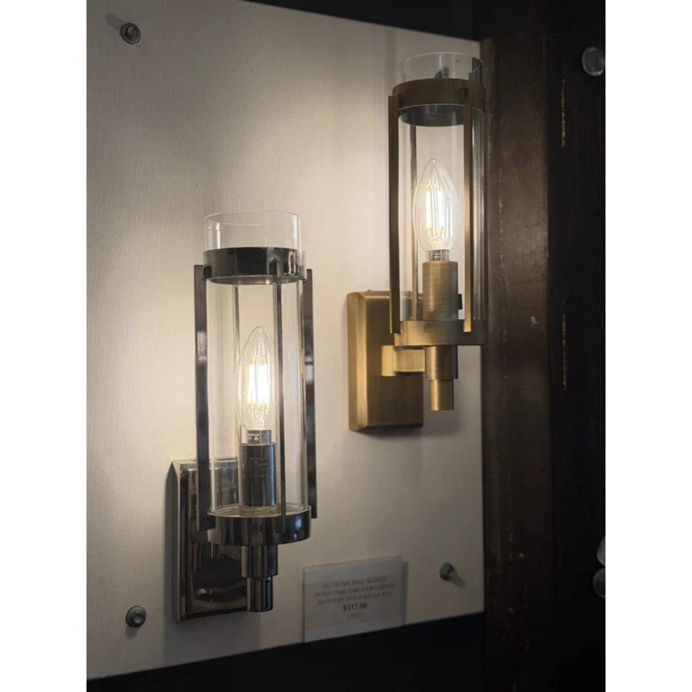 Interior Wall Light / Sconce Flynn 1L Wall Sconce - Polish Nickel - CLEARANCE (Ex-display)