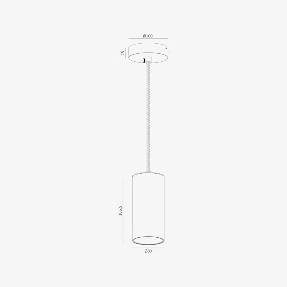 Surface Mounted Fuoco Round Suspension Adjustable