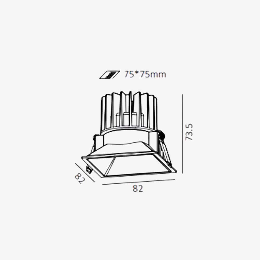 Surface Mounted Fuoco Square Trim