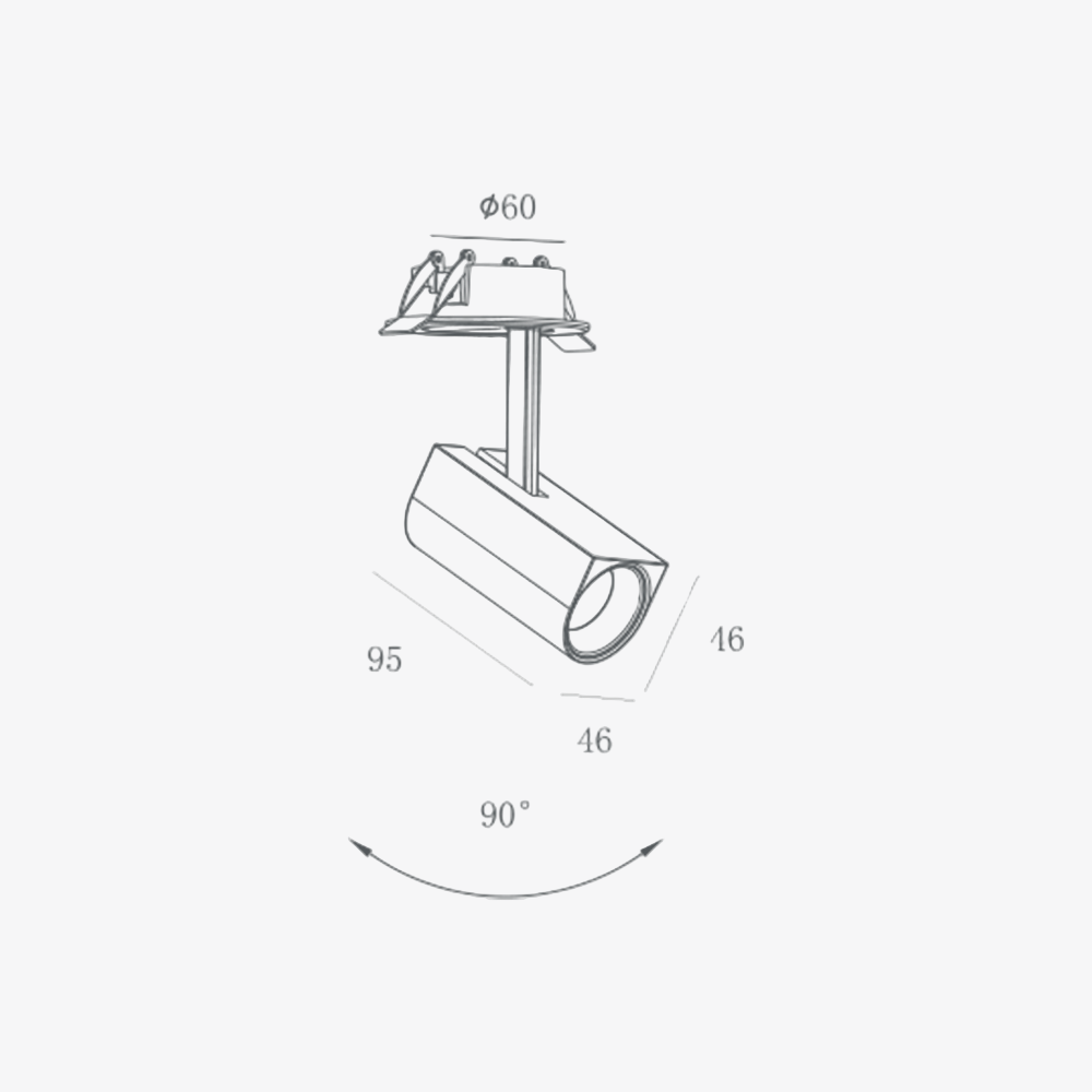 Bar & Spot Fusi 46 Spot Uno Semi-Recessed