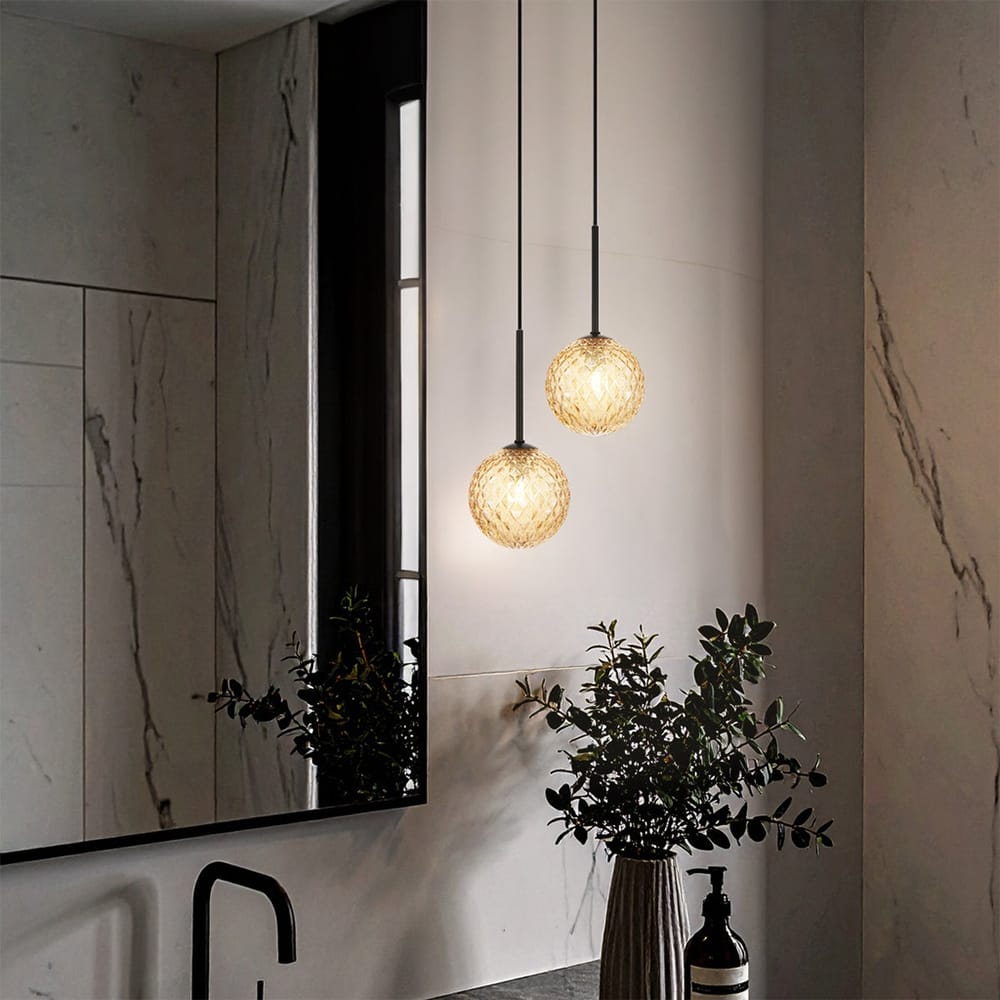 Interior Pendant Gaston 2 Light Pendant Black