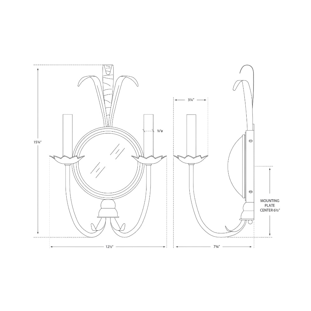 Interior Wall Light / Sconce Gramercy Double Sconce