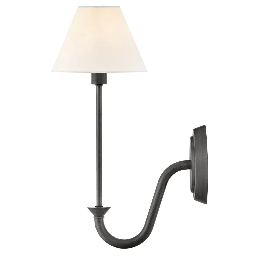 Interior Wall Light / Sconce Greta 1-Light Sconce - Blackened Brass